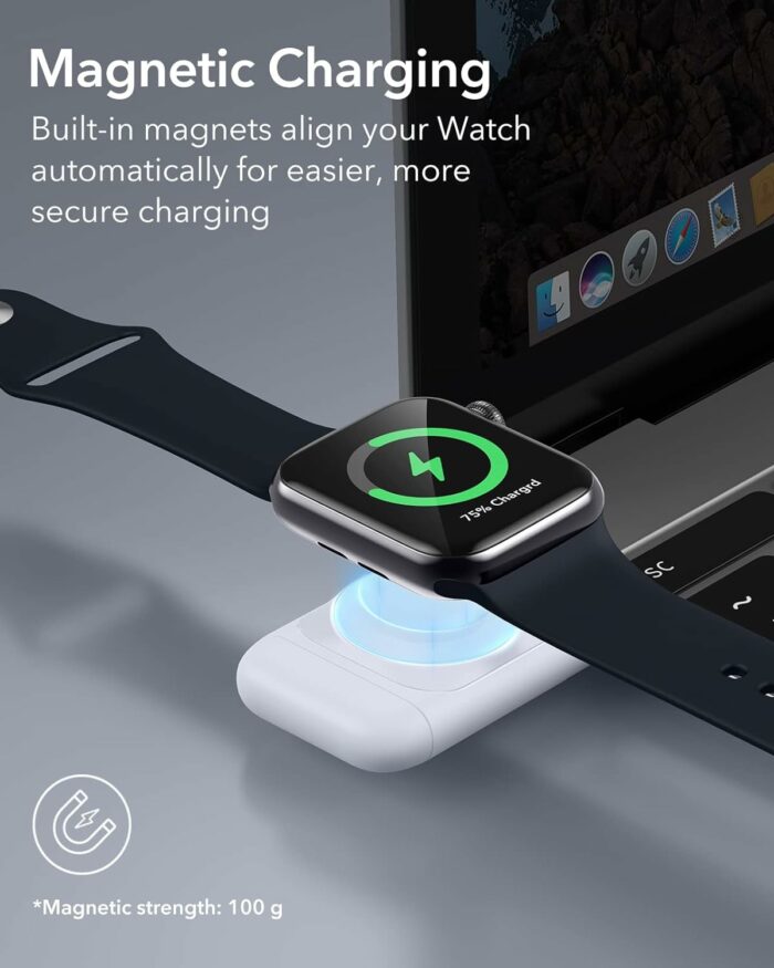 Apple Watch Portable charger has magnetic charging features